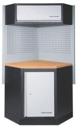 Stěny MOBILIO GREY rohové, deska buk, hloubka 463mm